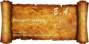 Bergel Anina névjegykártya